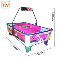 Máquina de hockey de aire para interiores TOPWAY para adultos y niños, con potente soplador de aire, estructura estable, funciona con monedas, juego deportivo para parques infantiles.