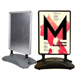 Snap Frame Double Sided Eco-Friendly Airport Floor Stand Poster Sign <b>Advertising</b> Display Portable Lightweight Foldable - Product Image 1