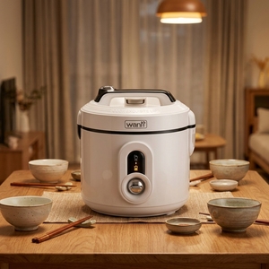 Autocuiseur 5L en forme de tambour avec revêtement antiadhésif, multifonctionnel pour la cuisine familiale - Product Image 1