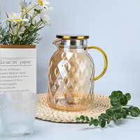 Carafe à eau eau chaude et froide, jus de Fruit, Carafe, pichet à thé glacé, bouilloire en verre à haute teneur en Borosilicate