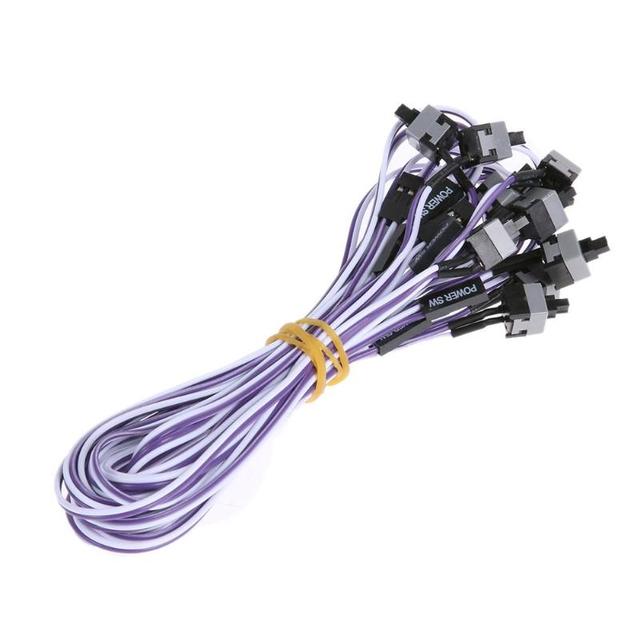Original Chassis Switch Cable Computer Switch Restart Cable POWER Button with LED RESET Button