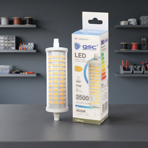 Lampada LED Lineare in Ceramica R7s 19W 6000K 2500lm 118mm Angolo di Illuminazione 360° Durata 20000h (GSC 200650065) - Product Image 2