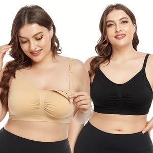 Hochwertiger Plus Size Still-BH Atmungsaktive Frauen Großes Stillen Nahtloser Push-Up-Mutterschafts-BH