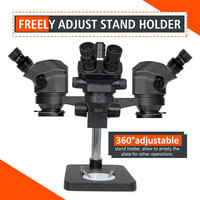 Continuous Zooming Trinocular 7-50X Stereoscopic Microscope for Precision Repair