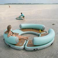 Dock flottant modulaire circulaire en PVC de qualité commerciale, capacité de 100 à 500 kg, 5 à 10 passagers, utilisation en extérieur, eaux peu profondes