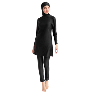 Fast Ship Hot <strong>Sale</strong> Plus Size Solid Fashion Full Coverage Muslim Beach Dress <strong>Swimwear</strong> for Islamic Women Young Girls - Product Image 6