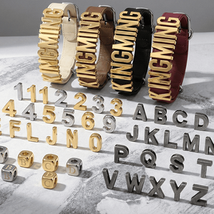 Excellente breloque lettre PVD or et argent <span class=keywords><strong>pour</strong></span> bracelets, accessoires de sac, sangles de sac et <span class=keywords><strong>poignées</strong></span> <span class=keywords><strong>d</strong></span>'épaule, avec logo personnalisé - Product Image 2
