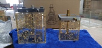 Vente en gros Boîte à narguilé en acrylique narguilé fumée colorée personnalisée Chicha Sheesha Ensemble de narguilé LED portable Narguilé carré Huka