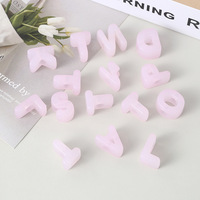 Perles en vrac transparentes en gelée, couleurs variées, à grand trou, lettres de l'alphabet anglais, pour accessoires de fabrication artisanale de cordons et pendentifs de sacs
