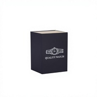 Boîte cadeau pour montre de haute qualité en carton robuste, protection extérieure, intérieur en papier noir et PU, petit MOQ, prix de gros moins cher