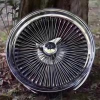 Ruedas de Alambre de Acero GW de 14x6 y 14x7 Pulgadas, 5x120.65, 5x127, 5x114.3, Estilo Lowrider, 72 y 100 Radios, para Chevy Impala, Cadillac Fleetwood