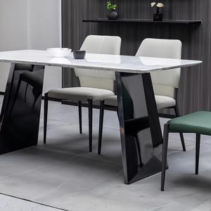 Rising Top Quality Oval Home <span class=keywords><strong>Furniture</strong></span> Comedor Juego Mesa de mesa de comedor de mármol blanco moderno para Villa <span class=keywords><strong>Casa</strong></span> de lujo - Product Image 2