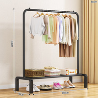 Porte-chaussures multifonctionnel, porte-manteau moderne sur pied, support de rangement mobile pour chambre à coucher, présentoir à vêtements