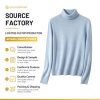 Pull col roulé 100 % cachemire uni pour femme, tricot doux de luxe, personnalisable OEM ODM
