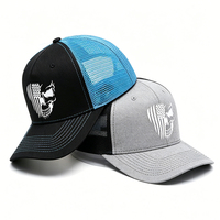 Casquette de camionneur pour homme à impression numérique personnalisée, 6 panneaux, en coton et maille, réglable, respirante, pour Halloween, fête, sport en plein air