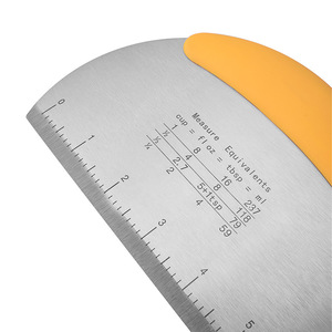 Stainless Steel Dough Cutter Half Circle With Scale Baking Pastry Tool Kitchen Dough Scraper - Product Image 2