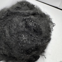 Fibre de polyester vierge noire ignifuge 3D pour intérieur automobile, non-tissé aiguilleté