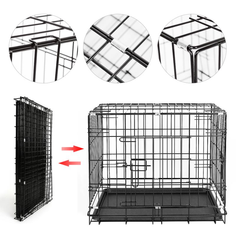 Pet Large Breathable Folding Metal Dog Crate Stainless Steel