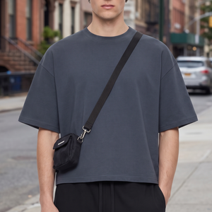 T-shirt Homme Personnalisé OEM de Haute Qualité 100% Coton avec Impression de Logo et Motif, Coupe Ample et Épaisse 300G, Vente en Gros 6755 - Product Image 2