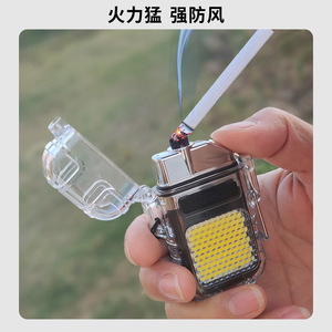 ไฟฉาย LED แบบชาร์จไฟขนาดเล็ก 38x74x17 มม. พร้อมตัวปรับความสว่าง สำหรับตั้งแคมป์กลางแจ้ง พวงกุญแจไฟฉาย - Product Image 2