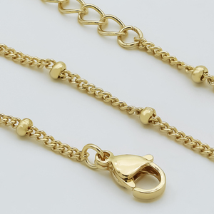 Bracelet <span class=keywords><strong>de</strong></span> <span class=keywords><strong>cheville</strong></span> délicat en acier inoxydable avec perles satellite, chaîne d'extension réglable, plaqué or 18 carats, pour l'été et la plage, empilable - Product Image 3