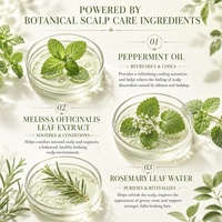 HALORINNA 300ml Shampooing Romarin & Menthe Infusé à la Biotine pour Booster la Densité et l'Élasticité, Apaisant les Cheveux Abîmés pour Soin Quotidien OEM