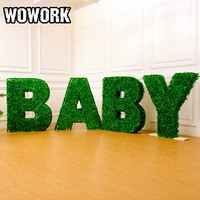 Wowrk – vente en gros, fournitures pour événements de mariage, grande pelouse géante, 4 pieds, herbe, lettres d'amour, numéros d'alphabet pour la décoration de mariage
