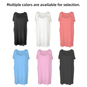 Robe d'allaitement d'été, <span class=keywords><strong>vêtements</strong></span> <span class=keywords><strong>de</strong></span> <span class=keywords><strong>grossesse</strong></span>, chemise <span class=keywords><strong>de</strong></span> nuit d'allaitement pour femme, nuisette <span class=keywords><strong>de</strong></span> maternité pour l'hôpital - Product Image 3