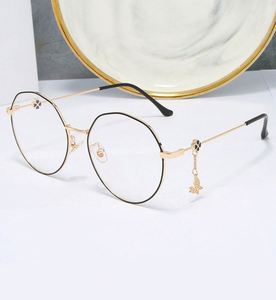 Nuevas Gafas de Metal Negras con Logotipo Personalizado, Gafas Redondas para Mujer y Hombre, Gafas Anti Luz Azul 2021 - Product Image 6