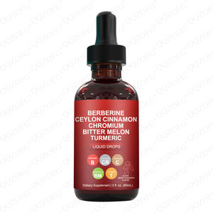 Vente en gros Berbérine avec supplément de cannelle de Ceylan Gouttes liquides + extrait de melon amer Moringa GLP-1 soutenir le bien-être général - Product Image 1