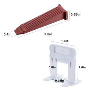 Gạch nhựa san lấp mặt bằng hệ thống 100 miếng san lấp mặt bằng Spacer clip và 100 miếng tái sử dụng nêm (1mm) - Product Image 5