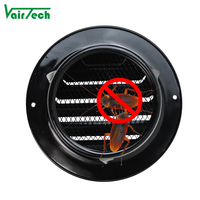 Évents de sortie d'air en acier inoxydable rond noir couvercle d'évent de sèche-linge couvercle de grille de persienne