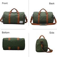 Sac de sport décontracté en polyester, grande capacité, design spacieux, sangle réglable, organisation multi-poches pour la salle de sport, les voyages et les activités de plein air