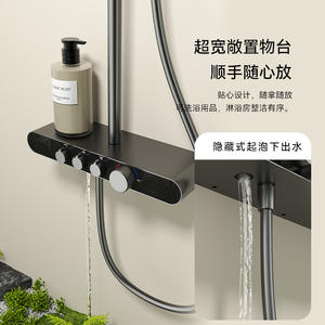 Juego de ducha redondo moderno con rociador superior y cabezal de mano, cromado, fácil de instalar 888 - Product Image 4