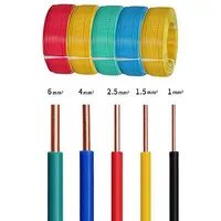 Cable BV BVR de Precio de Fábrica, 1.5-40mm², Conductor de Cobre, Aislamiento de PVC, 450/750V, Cable Eléctrico para Construcción y Hogar