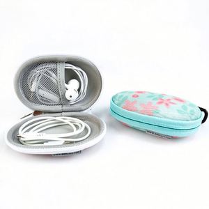 Custom Colorful Small EVA Electronic Accessories Bag Travel Portable EVA Earphone <b>Case</b> Cute <b>Hard</b> <b>Shell</b> EVA Charger <b>Case</b> - Product Image 4