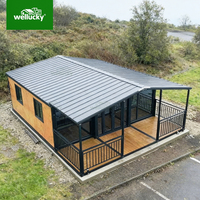 Prix usine : Micro-maison conteneur préfabriquée extensible de 20/40 pieds avec terrasse et auvent, unité de logement mobile