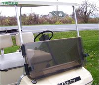 Produits en plastique automobile Pare-brise avant pliable pour voiturette de golf Pièce de voiturette de golf Pare-brise acrylique transparent rabattable
