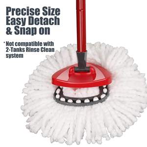 Tête <span class=keywords><strong>de</strong></span> balai serpillère triangulaire en microfibre rotative à 360° <span class=keywords><strong>Vileda</strong></span> O-Cedar, absorbante, universelle pour usage humide et sec, accessoires <span class=keywords><strong>de</strong></span> cordon pour balai serpillère, tête <span class=keywords><strong>de</strong></span> balai serpillère en microfibre - Product Image 3