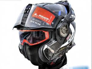 Nuevo <span class=keywords><strong>Casco</strong></span> de Moto Abatible <span class=keywords><strong>LS2</strong></span> FF901 de <span class=keywords><strong>Fibra</strong></span> de <span class=keywords><strong>Carbono</strong></span> con Doble Visor para Todas las Estaciones, Homologado ECE y Certificado 3C - Product Image 3