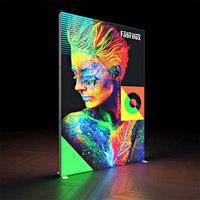 Stand d'exposition LED modulaire pliable avec cadre en aluminium, taille personnalisée, pour salon professionnel