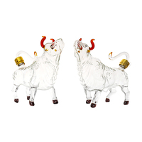 Bouteille en verre de vin de spiritueux de l'année Bull Luner personnalisée de marque KDG en forme de taureau 1000ml de haute qualité