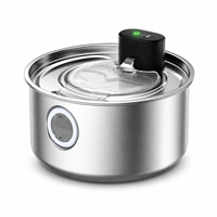 Fontaine à eau rechargeable pour animaux de compagnie 7L, distributeur d'eau sans fil pour chat, acier inoxydable 304, commande tactile, fontaine à eau silencieuse