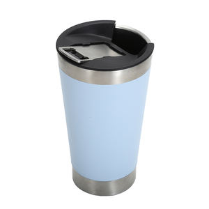 كوب بيرة من الفولاذ المقاوم للصدأ بجدار مزدوج معزول بالفراغ سعة 16 أونصة مع فتاحة وشعار مخصص قابل للتخصيص للبيع بالجملة - Product Image 3