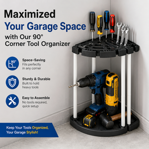 Foldable Adjustable Flexible Portable Storage Holder Organizer Shelf <b>Corner</b> Double Tool Rack - Product Image 2