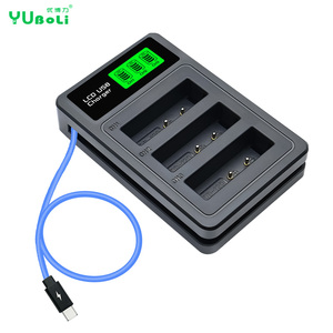 Chargeur USB-C LCD 3 canaux pour batterie <span class=keywords><strong>Ricoh</strong></span> DB-120 compatible avec les appareils photo numériques <span class=keywords><strong>Ricoh</strong></span> GR <span class=keywords><strong>III</strong></span> GR IIIx GR4 - Product Image 4