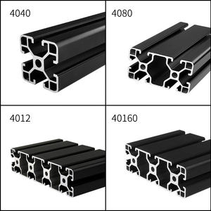 2020 di colore nero anodizzato 3030 4040 fessura 4080 T alluminio estrusione profilo telaio Custom profili in alluminio industriale estruso - Product Image 5