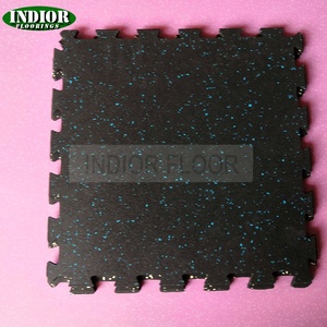 Dalles de Sol en Caoutchouc Emboîtables pour Salle de Sport 1m*1m 8mm, Souples et Colorées, Anti-Bruit, Anti-Vieillissement et Étanche, Excellent <span class=keywords><strong>Prix</strong></span> - Product Image 4