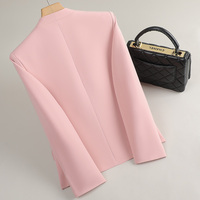 Veste Courte Femme XL Printemps-Automne Nouvelle Tendance pour le Travail et les Affaires, Fermeture à Bouton Unique, Décoration Boutonnée
