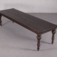 Table à manger rectangulaire vintage en bois massif de style français, 8 places, meubles de salle à manger durables de style farmhouse